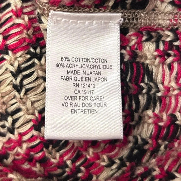 David Brooks Chevron Cardigan Knit Sweater Earthy Cottagecore Lagenlook Vintage - Picture 6 of 7